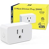 Minoston 800 Series Z-Wave Plug Dimmer Smart Plug-in Outlet, Built-in Repeater Range Extender, Z-Wave Hub Required, Work with Alexa, SmartThings, Z-Box, Home Assistant (MP31ZD)