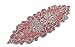 Linen Clubs Hand Made Beaded Table Runner - 13X36 Inch in Mini Paisley Design Teal Silver Gold, Skillfully Designed by Indian Artisans Home Decor Mat for All Occasions, Christmas/New Year Decor