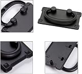 CONGGUAN 2pcs Black Vintage Antique Drawer Ring Pull Handles Cabinet Door view 3