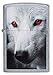 Zippo Red Eyed Wolf Pocket Lighter, Street Chrome