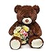 DOLDOA Giant Teddy Bear Soft Stuffed Animals Plush Big Bear Toy for Kids,Girlfriend 35.4 inch(Chocolate)
