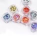 Nail Glitter Sequins, DANCINGNAIL 12 Colors/Set Mixed Colorized Nail Art Glitter Sequins DIY Decoration