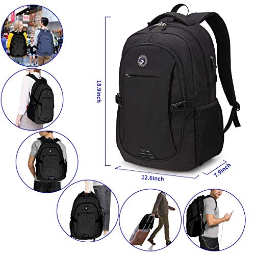 SHRRADOO Anti Theft Laptop Backpack Travel Backpacks Bookbag with usb