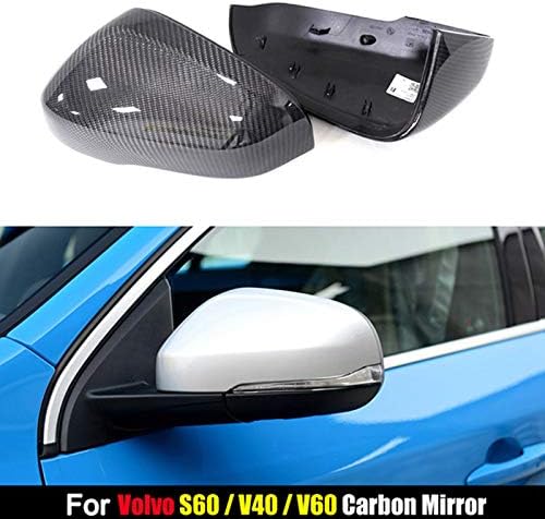 For Volvo 1:1 Replacement Style V40 V60 S60 Carbon Fiber Mirror Cover Rear View 2012 2013 2014 2015 2016 2017