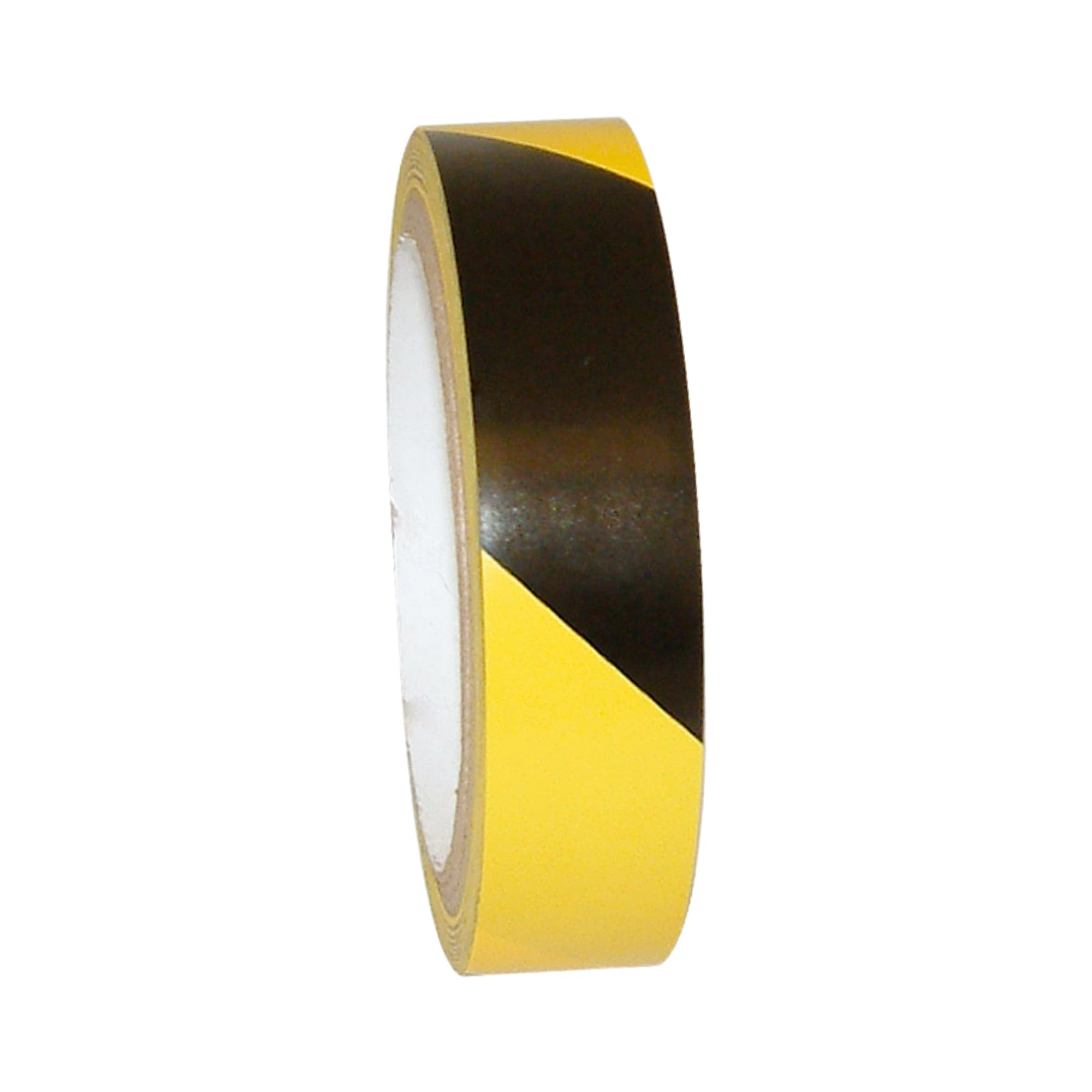 J.V. Converting JVCC Laminated Premium Hazard Warning Tape 9 mils thick, (HZ-8LP), 1 in. x 18 yds. (Black with Yellow stripes)