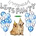 Legendog Paw Print Balloons, Cat Birthday Hat, Happy Birthday Banner, Foil Balloons, Pawty Letters Decorations