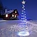 Yescom 5ft LED Spiral Christmas Tree Light 141 LEDs Battery Powered Indoor Outdoor Holiday Decoration Lamp Multi-Color