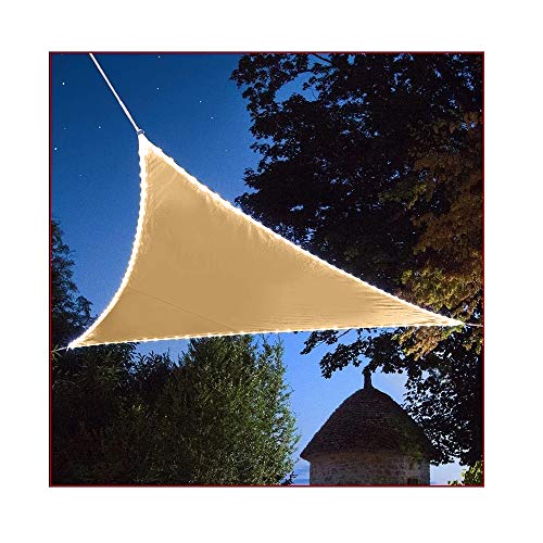 Duke-Handel Sonnensegel Mit LED Beleuchtung Aus Solarenergie Sonnenschutz Für Garten Oder Terrasse Luftdurchlässig Und…
