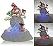 BANBERRY DESIGNS Snowman Light Up Color Changing Christmas Decoration - Snow Man with Red Hat & Packages - LED Figurine - Tabletop Xmas Décor - 5 1/2