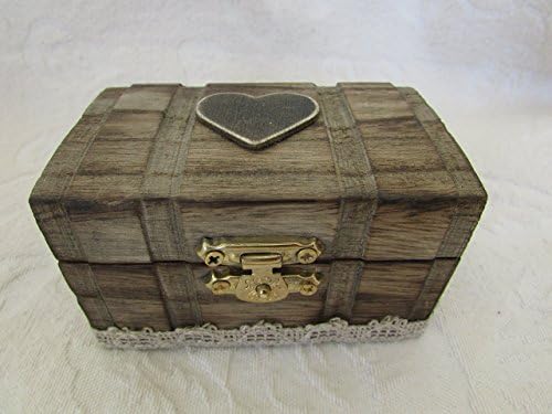 Rustic Country Wedding Ring Box Woodburned Personalized