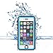CellEver iPhone 6 / 6s Waterproof Case Shockproof IP68 Certified SandProof Snowproof Full Body Protective Clear Transparent Cover Fits Apple iPhone 6 and iPhone 6s (4.7 Inch) KZ Sky Blue