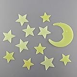 Velishy(TM) Moon Star Noctilucent Wall Sticker Kid Decal