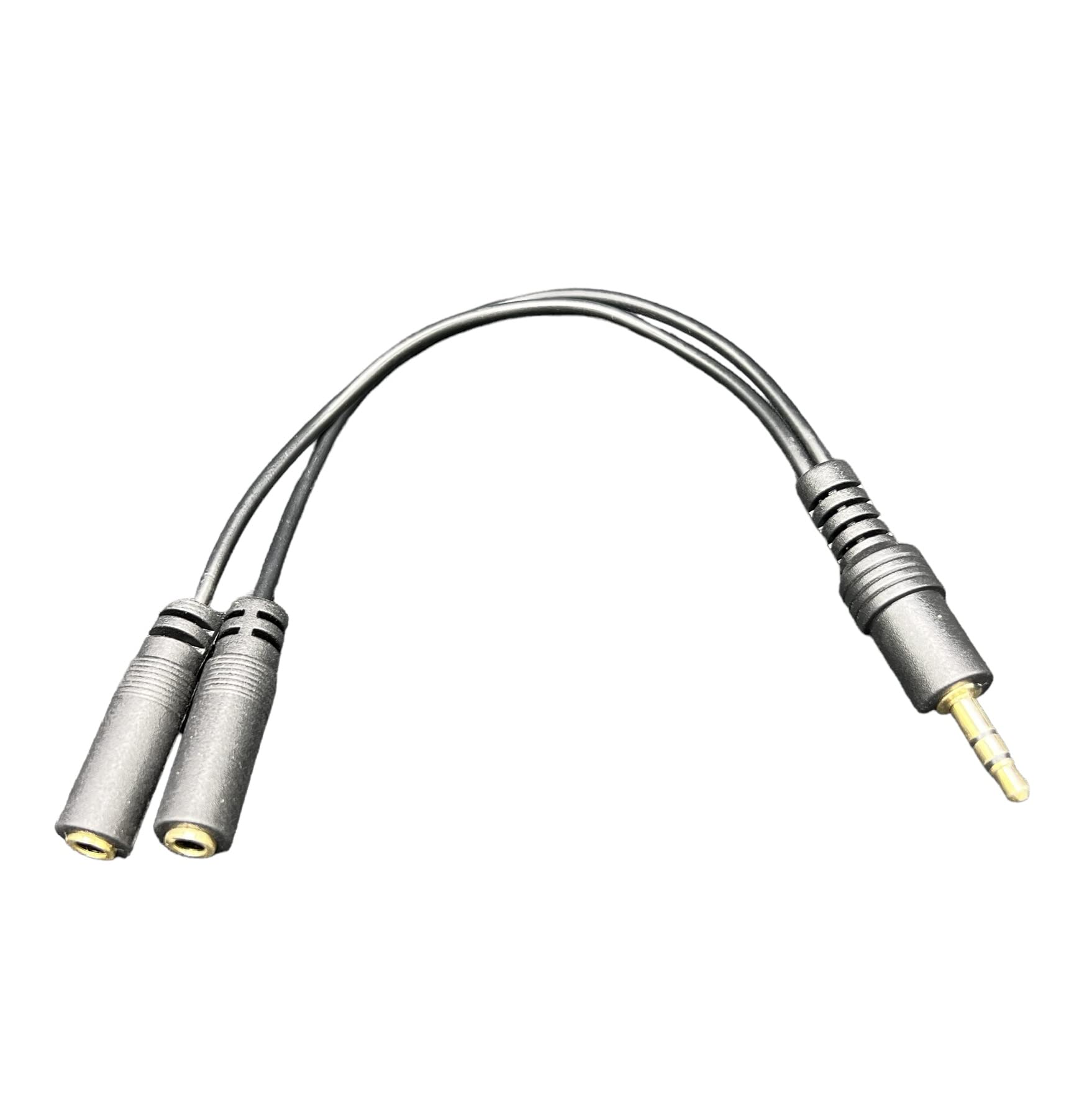 DragonTrading 3.5mm Headphone Splitter Jack Male to 2 Dual Female Cable lead audio Y-SPLITTER Gold Plated