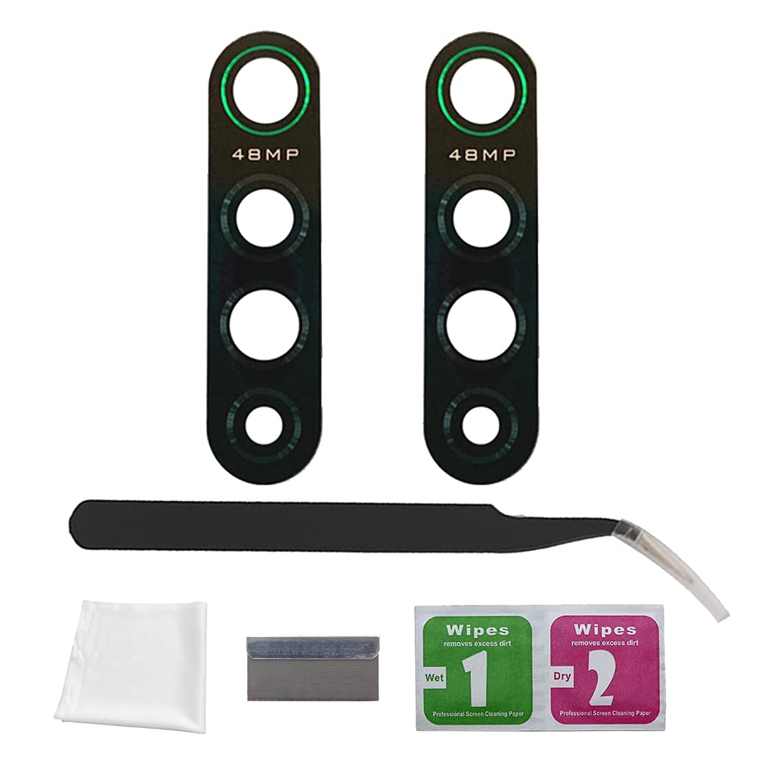 Eonpam 2 Pack Rear Back Camera Lens Glass Replacement for (Realme X2 Pro) Original Quality with Professional Repair Kit