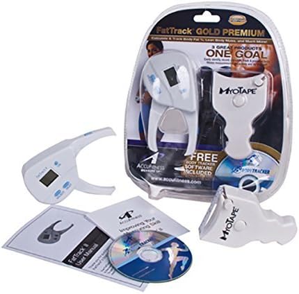 DSS Digital Skinfold Calipers, Accu-Measure Digital Skinfold Caliper (Fat Tracker Gold)