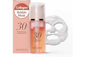 MENOKIN 30 Seconds Quick Bubble Mask [LIFT] - [Collagen] & Niacinamide in Micro-bubbles for Anti Aging, Boost Elasticity, Fine Lines, Korean Glass Skin Care Essential, 70 Uses, 3.21 fl.oz