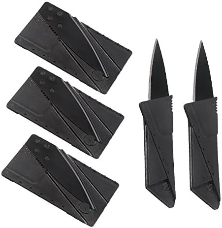 FlashDealer 5 Pack Multi Functional Metal Handle Credit Card Folding Knife