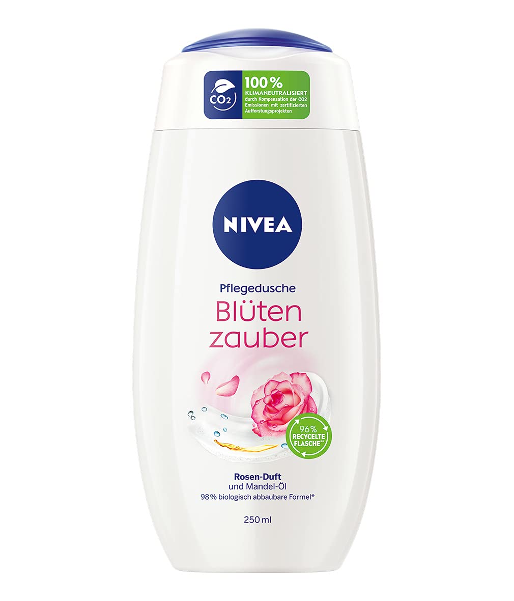 NIVEA Blütenzauber Shower Gel (250 ml), Delicately Scented Shower Gel with Velvety Soft Foam, Rich Cream Shower with Valuable Almond Oil