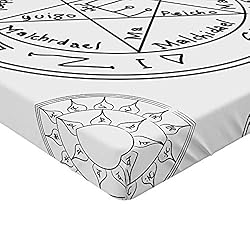 Ambesonne Pentacle Fitted Sheet, Occult Style