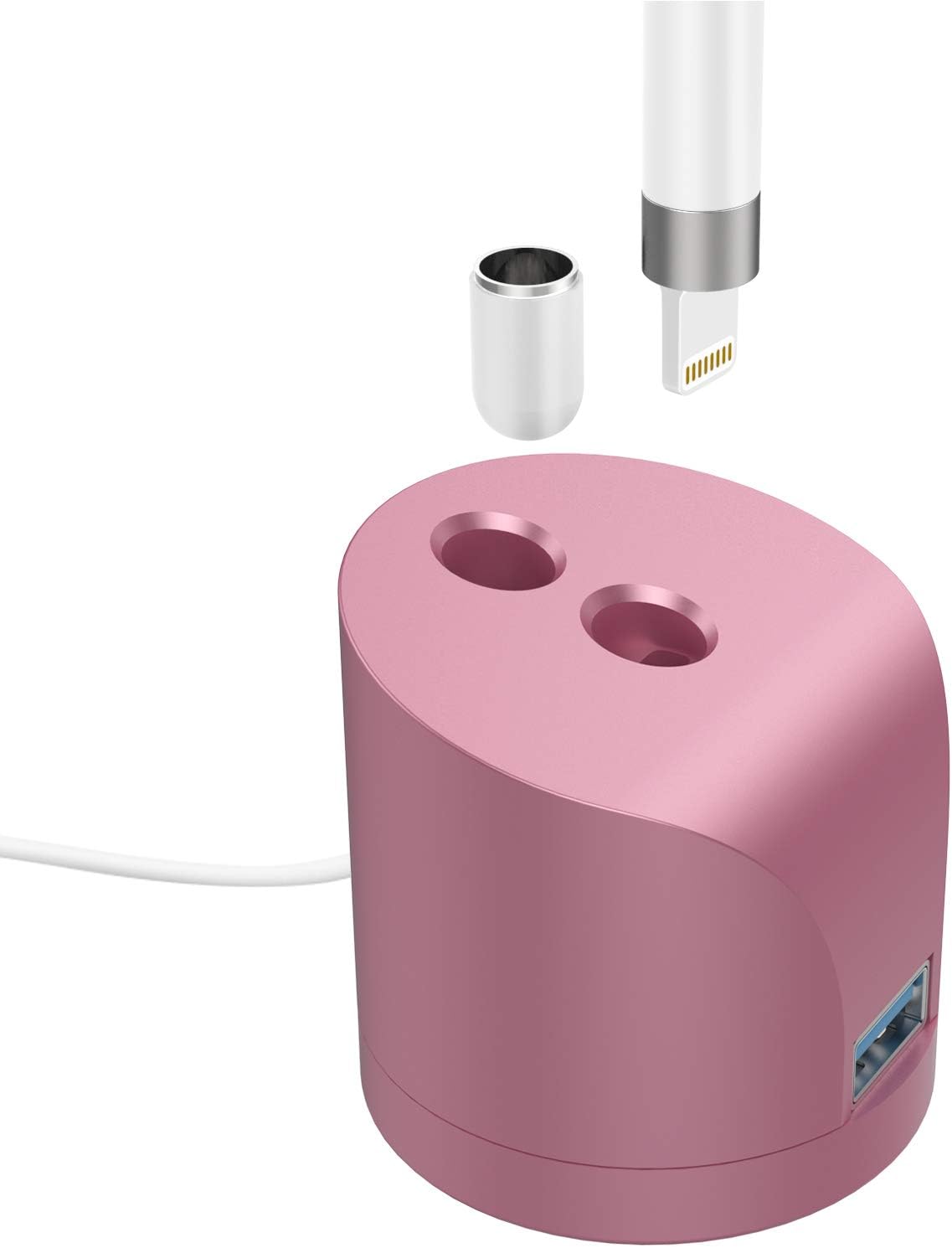 MoKo Charging Stand Compatible with Apple Pencil 1st Gen, Aluminum Charger Dock Station Apple Pencil Holder Fit iPad 10.2 2019, iPad Pro 12.9 10.5 9.7, iPad Air 3/Mini 5 2019 Pen - Wine Red