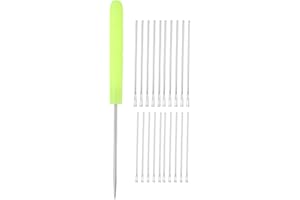 PATIKIL Doll Hair Rooting Kit, 0.6mm/0.8mm Hair Rerooting Knitting Needles with Plastic Awls Wig Tool for Hairs Making Suppli