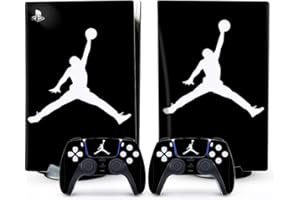 Toxxos PS5 Skin - Disc Edition Console and Controller Accessories Cover Skins PS5 Controller Skin Gift ps5 Skins for Console Full Set Black and While PS5 Skin