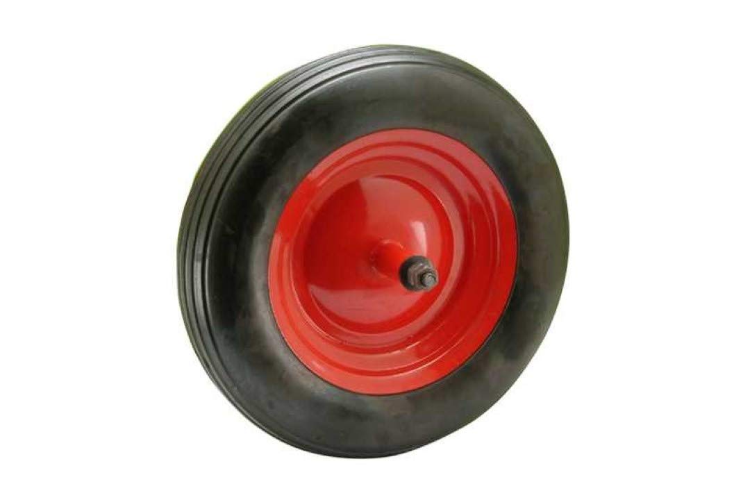 Max-Power 57829 Pneumatic Wheel for Wheelbarrow, Red and Black