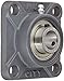 Hub City FB250URX3/4 Flange Block Mounted Bearing, 4 Bolt, Normal Duty, Relube, Setscrew Locking Collar, Narrow Inner Race, Cast Iron Housing, 3/4