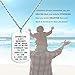 danjie To My GrandSon Dog Tag Military Stainless Steel Pendant Necklace Grandson Always Remember You are Braver Stronger Smarter than you think