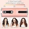 TURATA-Portable-Cordless-Auto-Hair-Curler-Fast-Operation-Wireless-Curling-Iron-with-3-Adjustable-Temperature-4-Timer-Anti-Tangle-Anti-Scald-USB-Rechargeable-Hair-Styling-Tool-with-LCD-Display TURATA Portable Cordless Auto Hair Curler Fast Operation Wireless Curling Iron with 3 Adjustable Temperature & 4 Timer…