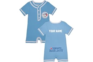 Snugabye | Customizable Toronto Blue Jays Baby Onesie Bodysuit - Personalized MLB Infant Romper - Multiple Colours & Styles