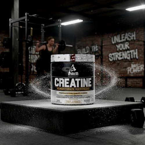 Pole Nutrition Creatine Monohydrate Micronized Powder, Unflavoured, 300g