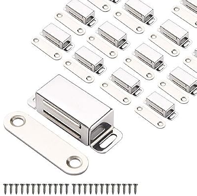 Mousike Cabinet Magnets 20 lbs Stainless Steel Door Catch 15 Pack