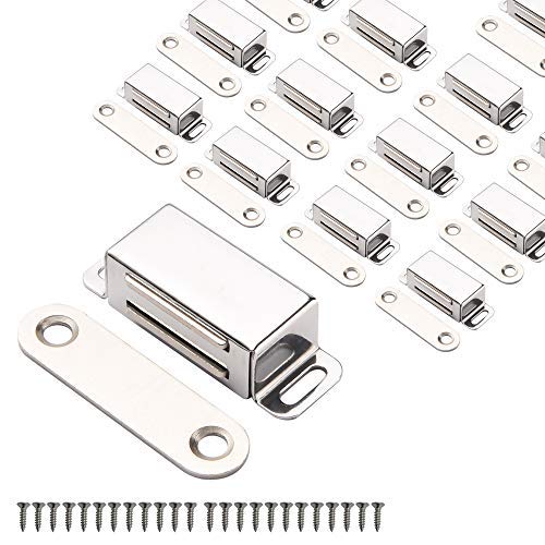 Mousike Cabinet Magnets Magnetic Door Catch Stainless Steel Door Magnet for Kitchen Bathroom Cupboard Wardrobe Closet Closures Cabinet Door Drawer Latch 20 lbs