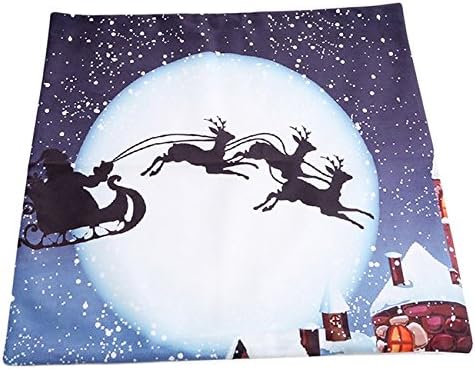 Rurah Merry Christmas Series Plush Throw Pillow Case Decorative Cushion Cover Pillowcase Square,A section