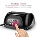 USpicy 48W LED UV Nail Dryer Nail Lamp for Gel Polishes with Automatic Sensor, Pull-down Cover, USB Light (Double press the 120s timer button to turn on the USB Light) and Three Timer Settings