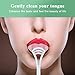 Soft Tongue Cleaner Fresh Breath - 3 Pack Bacteria Inhibiting Odorless Tongue Scraper with Ergonomic Design Non-slip Grip Carry Case Tongue Scraping Cleaner for Family Oral Care (3 pack)