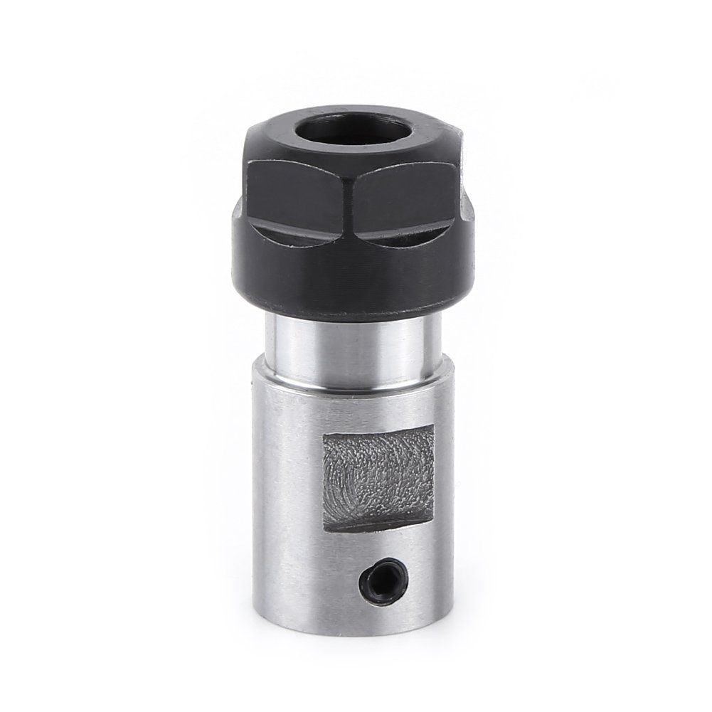 TOPINCN Collet Chuck, Steel Shaft Extension Rod Holder ER11A 5mm CNC Milling Motor Spindle Tool Holder