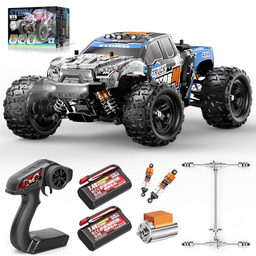 Remote Control Car for Adults & from 8 Years Old All Terrain 4x4 1:18 – Monster Truck RC 36 km/h, Remote Control Car Outdoor/Outdoor, Metal Transmission & CVD Gimbals, Splash-Proof, 2 Batteries
