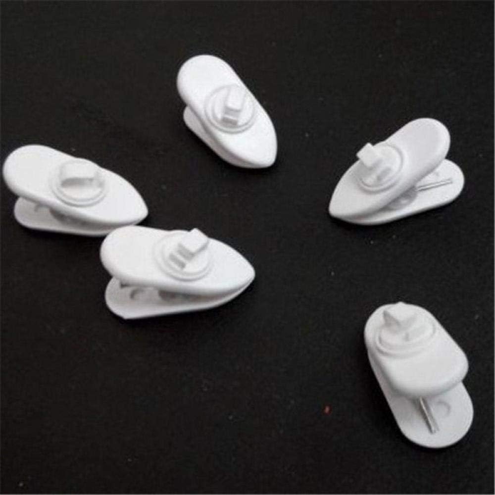 5PCS Adhesive Clips for Headphone Cable Wire Good Nip Clamp Earphone Holder Mount Collar Mobilephone Accessories White