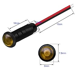 Gebildet 10pcs LED Plastic Indicator Pilot Light