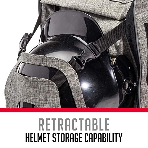 image for Franklin Sports MLB Traveler Plus Baseball Backpack - Baseball Bag or 