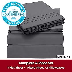 Mellanni King Size Sheet Set - 4 PC Iconic