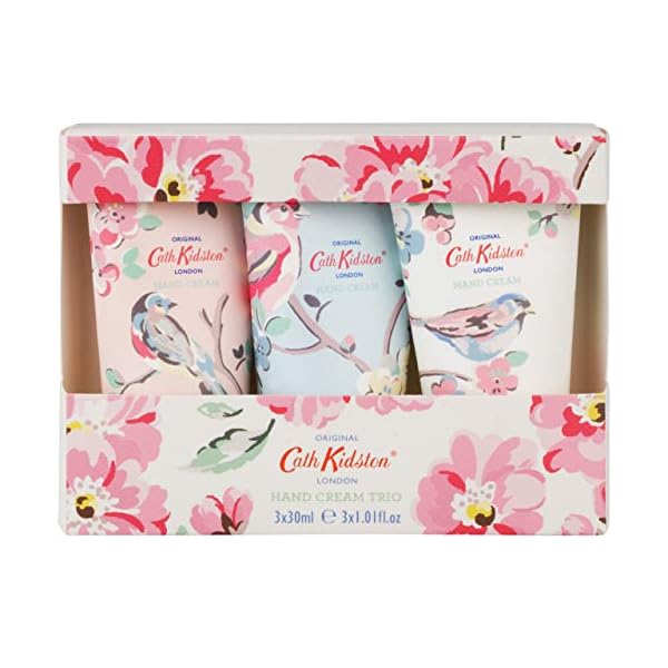 Cath-Kidston-Hand-Cream-Trio-3-x-30ml Cath Kidston Blossom Birds Assorted Hand Cream Trio Gift Set | Enriched With Shea Butter | Cruelty Free & Vegan Friendly…