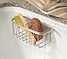 mDesign Kitchen Sink Suction Caddy Holder Organizer for Sponges, Scrubby, Scrub Brushes, Soap Utensil Organization - Pack of 2, Satin