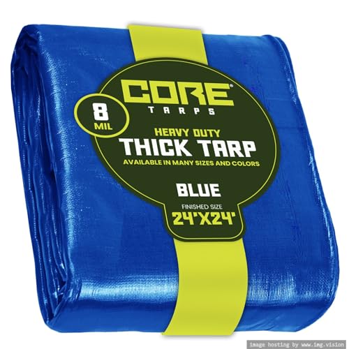 Core Tarps Heavy Duty 8 Mil Tarp Cover, Waterproof, UV Resistant, Rip and Tear…