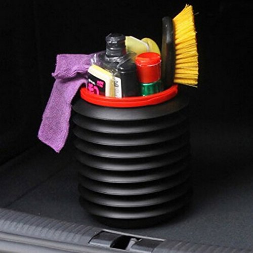 TargetEvo 4.2 QT Outdoor Collapsible Water Carrier Portable Foldable Car Trash Scans Bin Bucket for Fishing Camping Hiking Travelling - Thumbnail 2