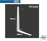 XFORT London Shelf Brackets White 14 x 12 inch 10 Pack Wall Mounted view 6