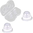 Finever Nipplesuckers Silicone Nipple Corrector for Flat Inverted Nipples for Breastfeeding Mother or Women with Clear Case 1Pair