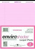 Roaring Spring Enviroshades Legal Pad, 8-1/2 X 11-3/4 in, 50 Sheets, Paper, Pink, Pack of 3
